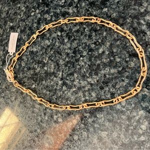 Park Lane gold paper clip link necklace